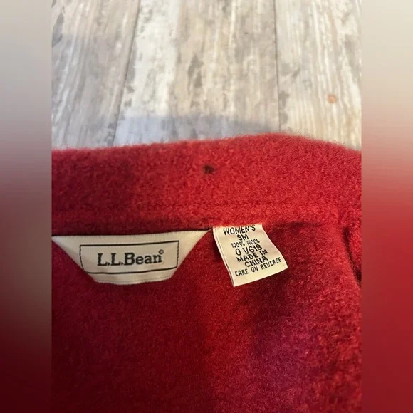 L.L. Bean Boiled Wool Cardigan Jacket - Picture 8 of 12